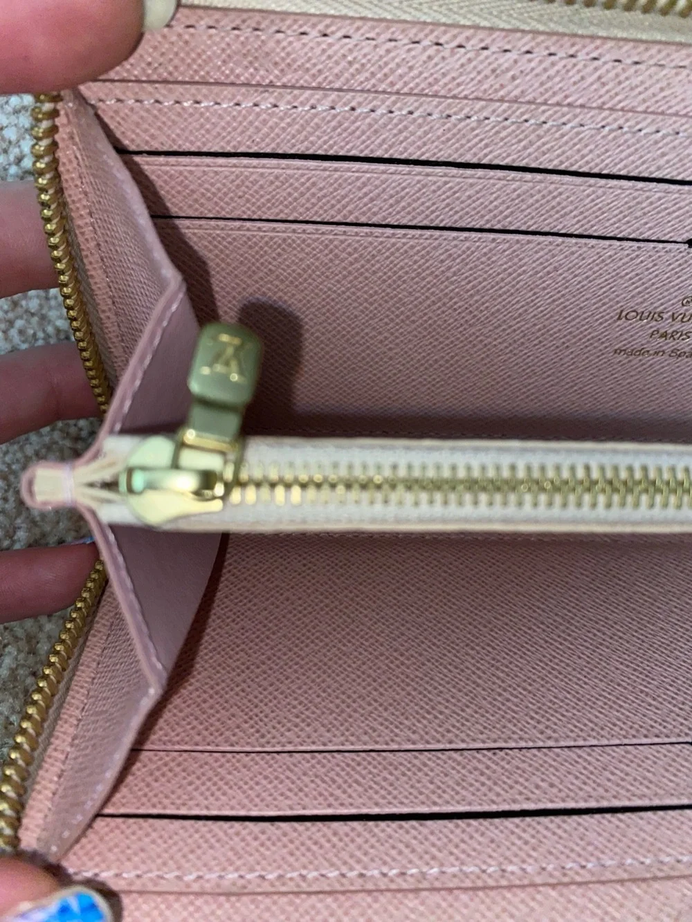 Louis Vuitton | Clemence Wallet | Damier Azur White